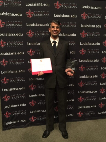 Dr. Amini Received “Innovation Award” and “Certificate of Achievement in Sponsored Research” from UL Lafayette. Presentation was done in Research Recognition Day (Nov. ’17)