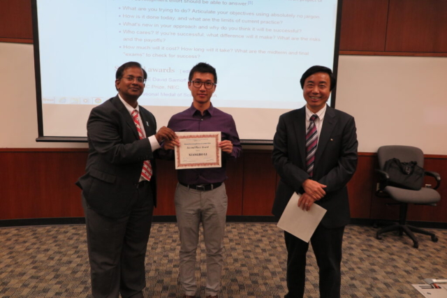 Xiangbo Li Received Best Presentation Award and 2nd Best Paper Award at School of Computing and Informatics, UL Lafayette (Oct. ’16)