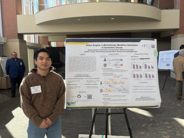 Akiharu Esashi, HPCC Lab PhD student, presenting at MetroCon '24, Nov. '24